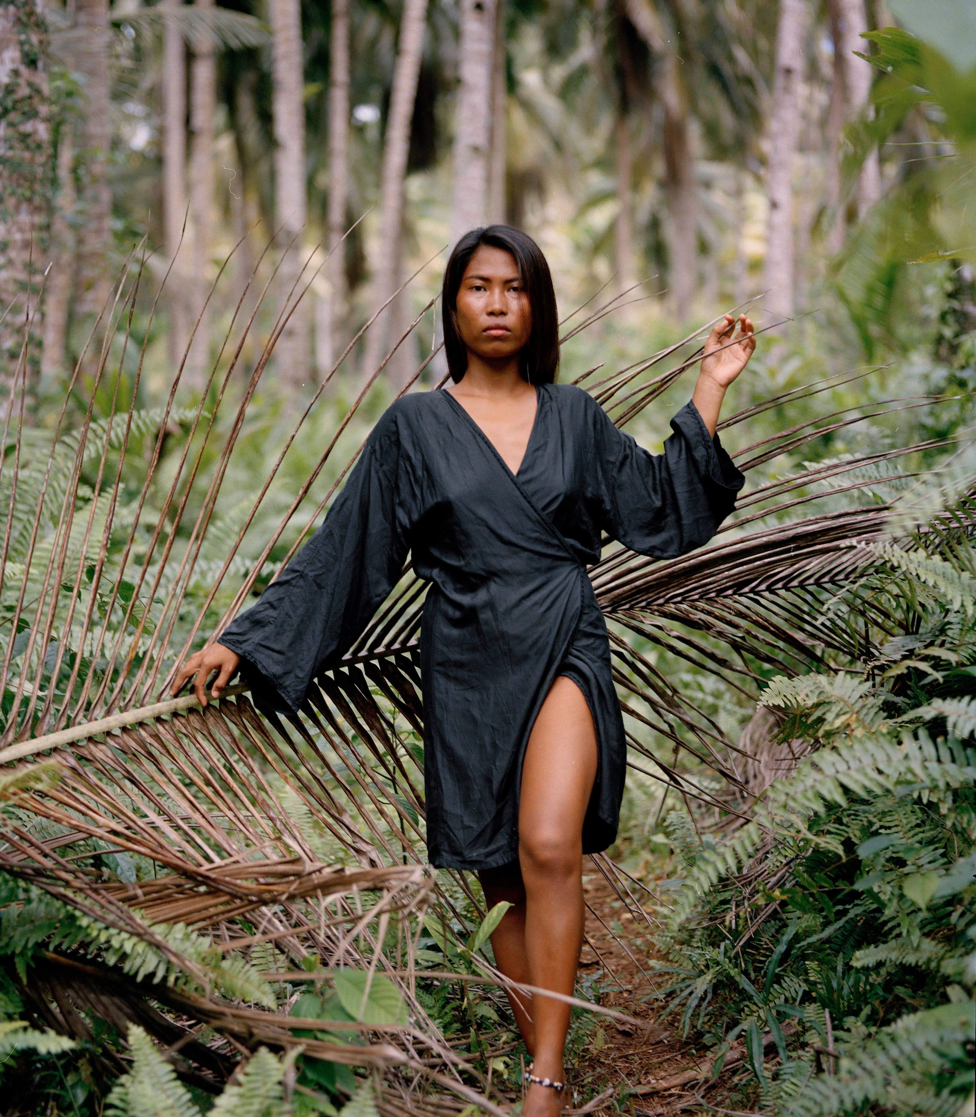 Bamboo Silk Wrap Dress ~ mini