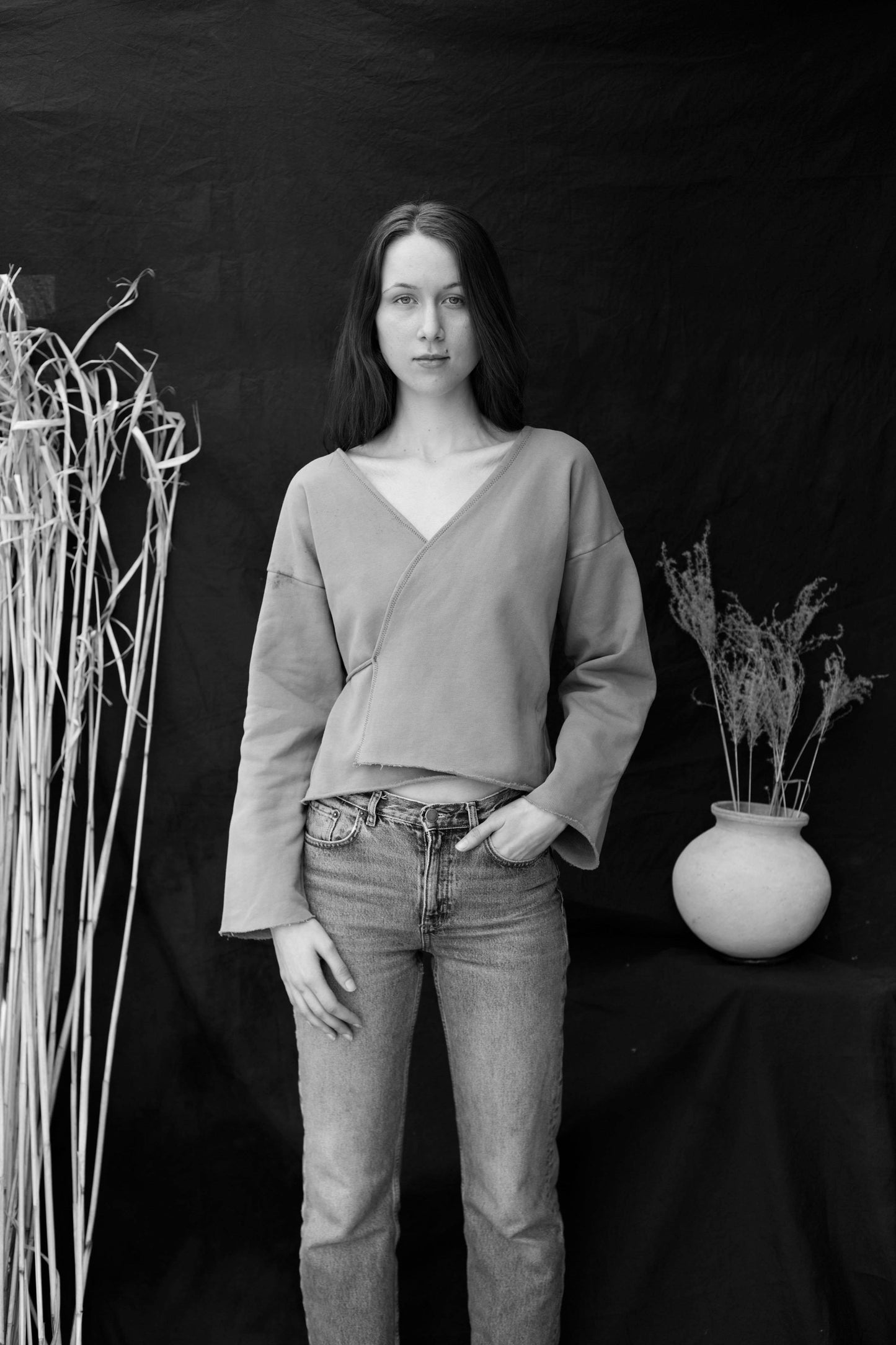 Organic Fleece Wrap Top