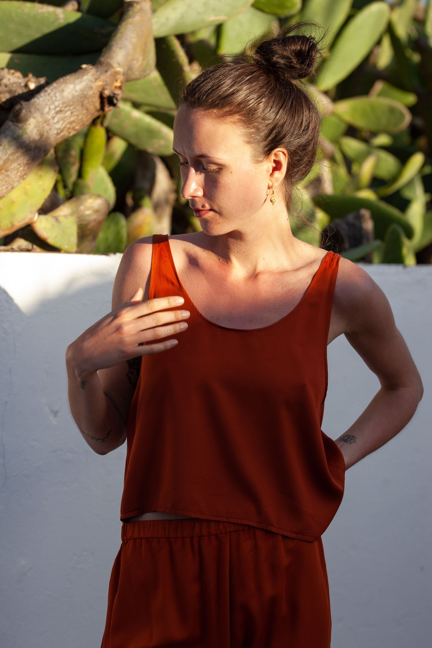 Bamboo Silk Camisole ~ cropped