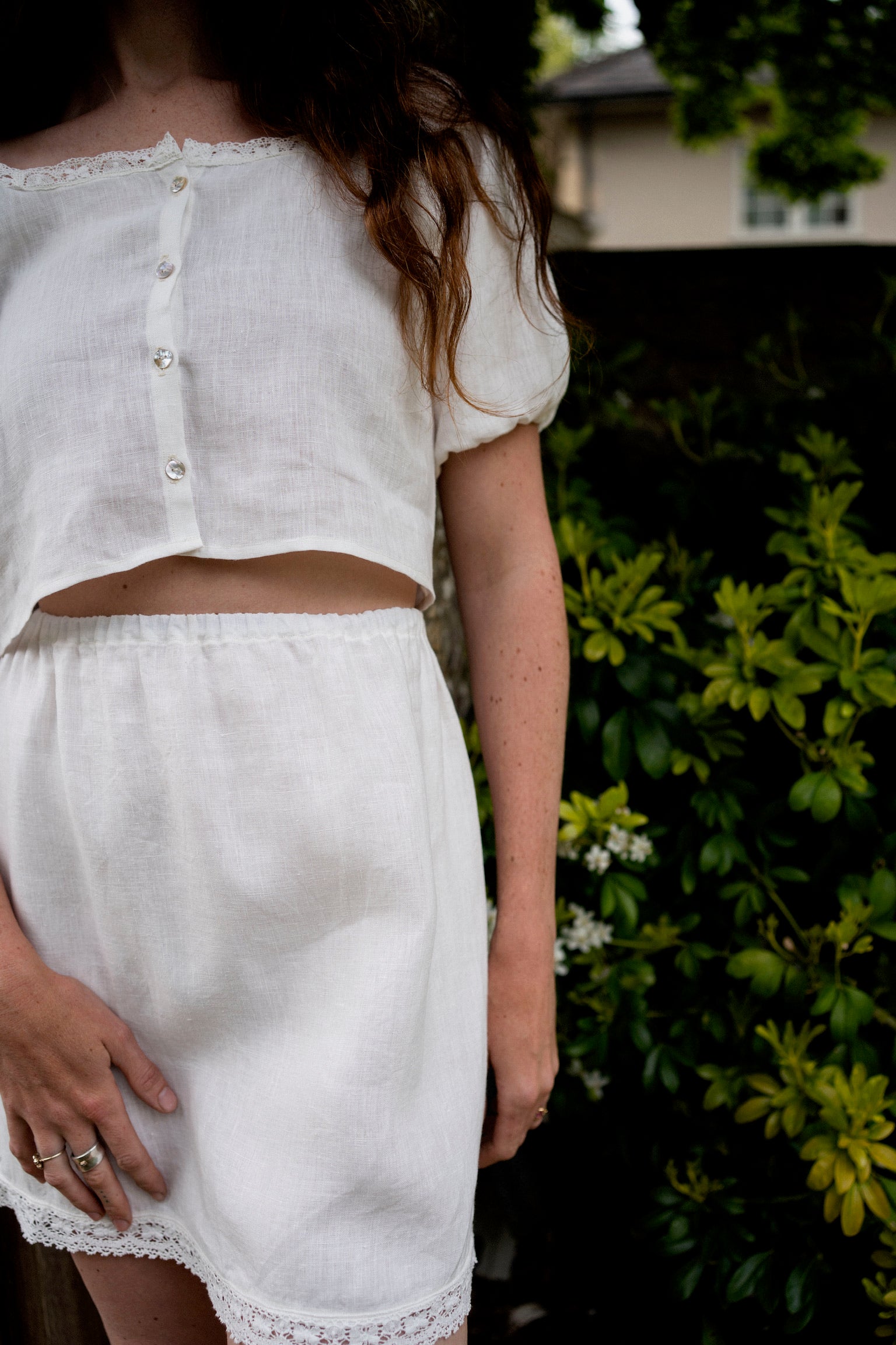 White Lace Mini Skirt