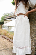 White Lace Midi Skirt