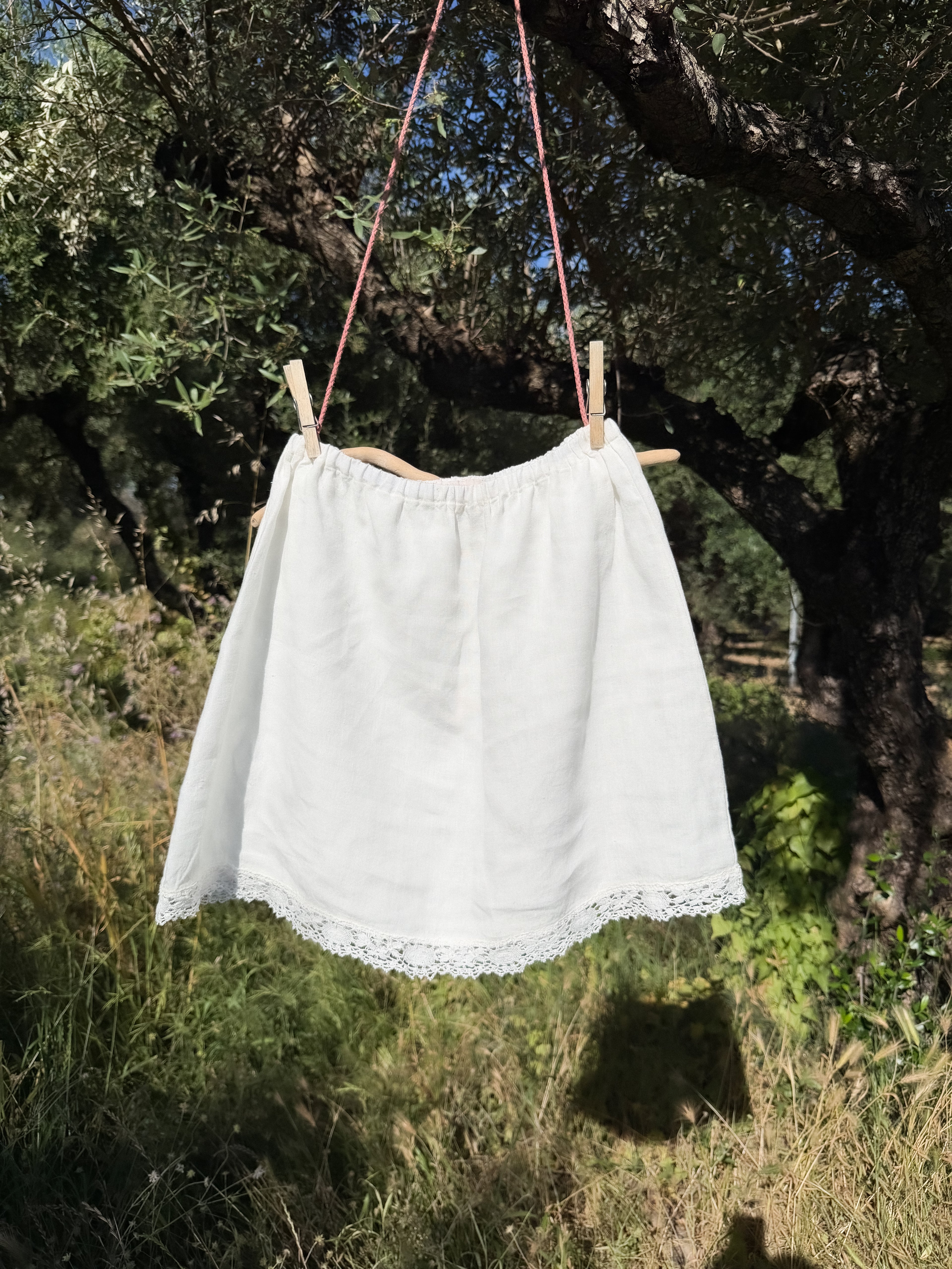 White Lace Mini Skirt