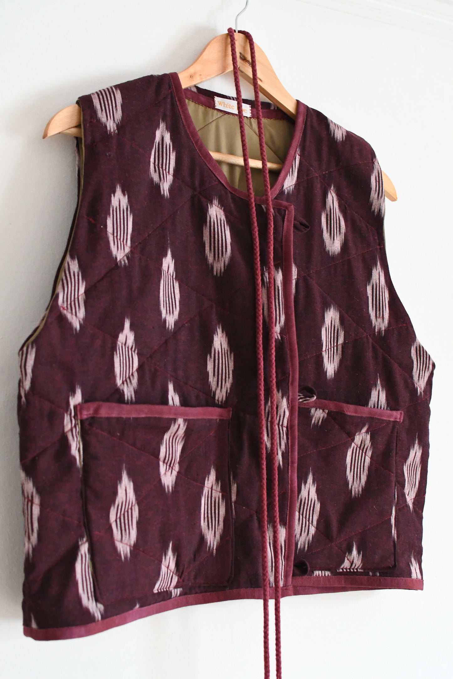 Hand Quilted Ikat Vest