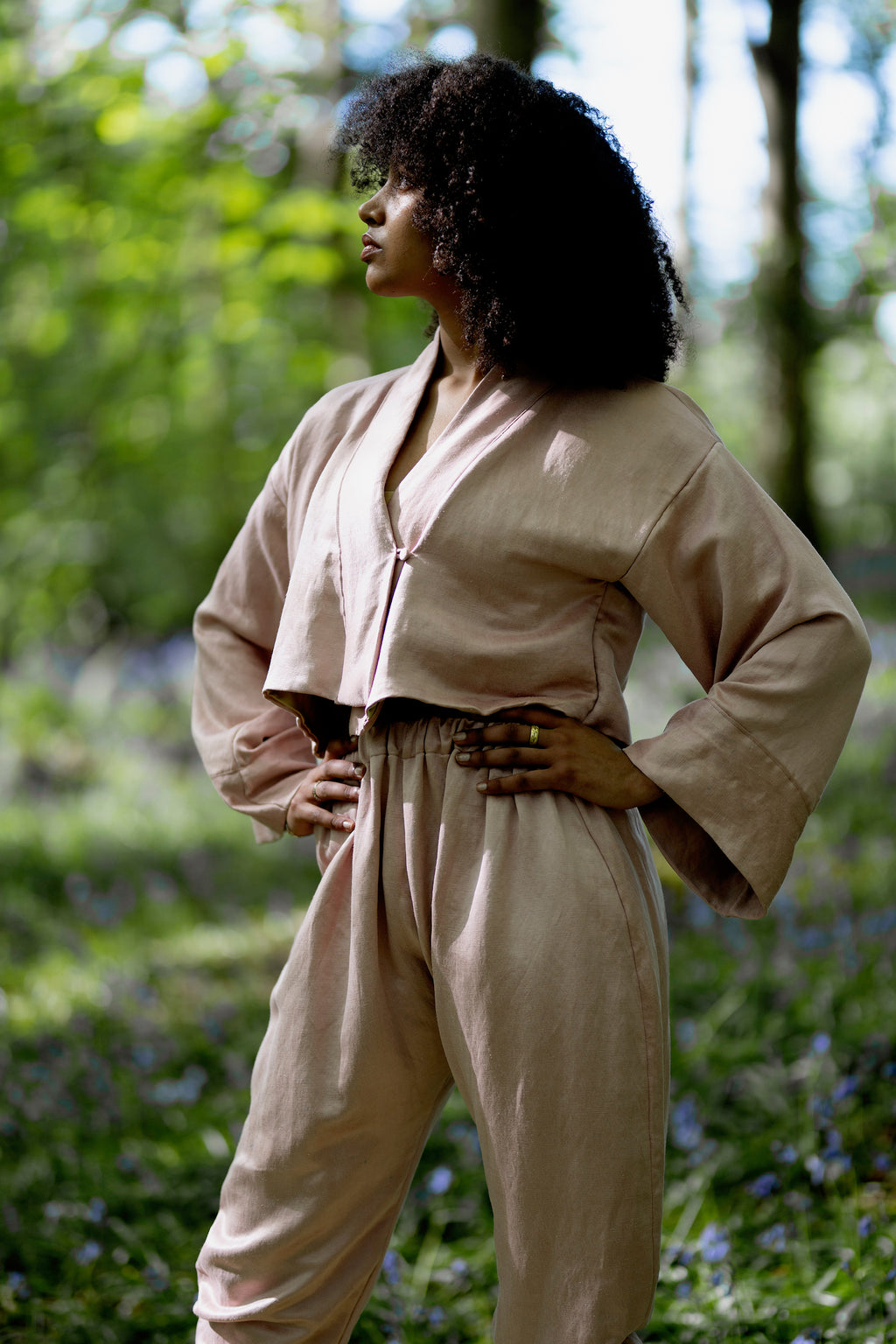 Satin Hemp/Silk Trouser