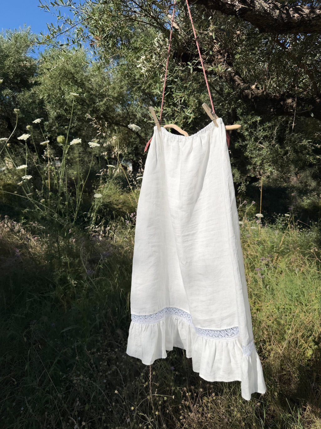 White Lace Midi Skirt