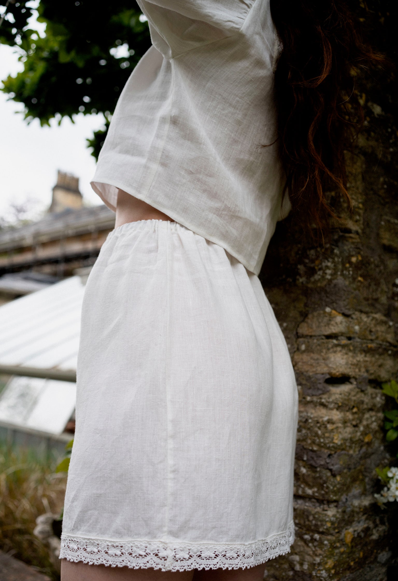White Lace Mini Skirt