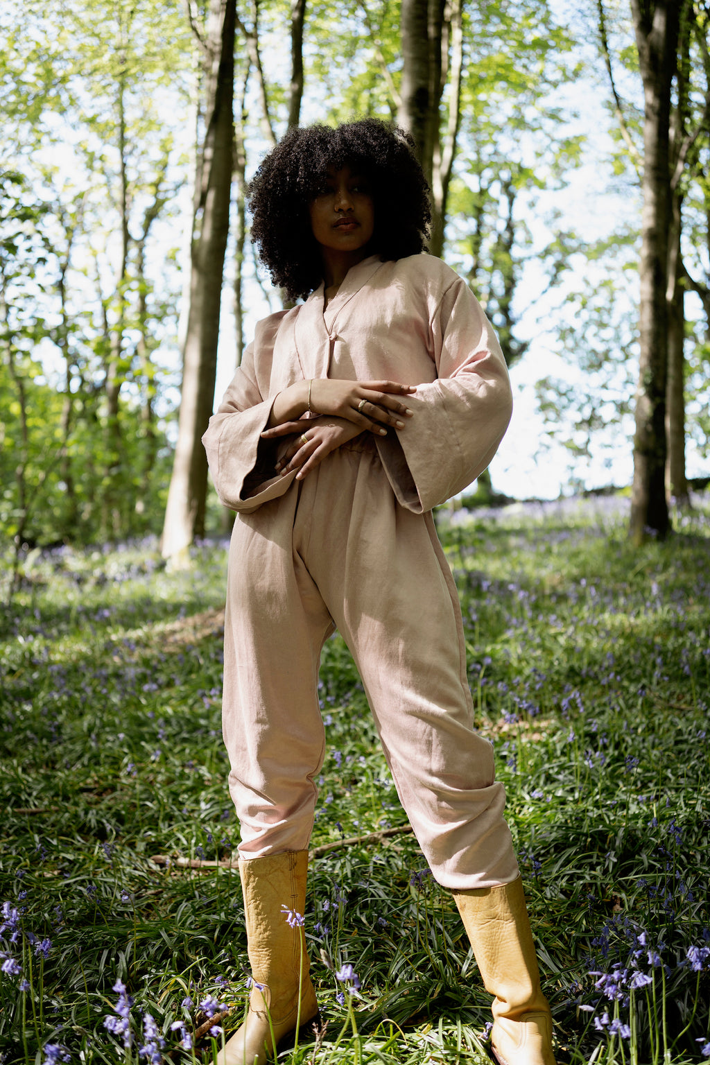 Satin Hemp/Silk Trouser