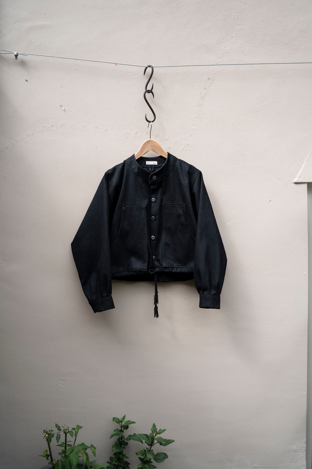 Stillwater rebel bomber jacket in black denim