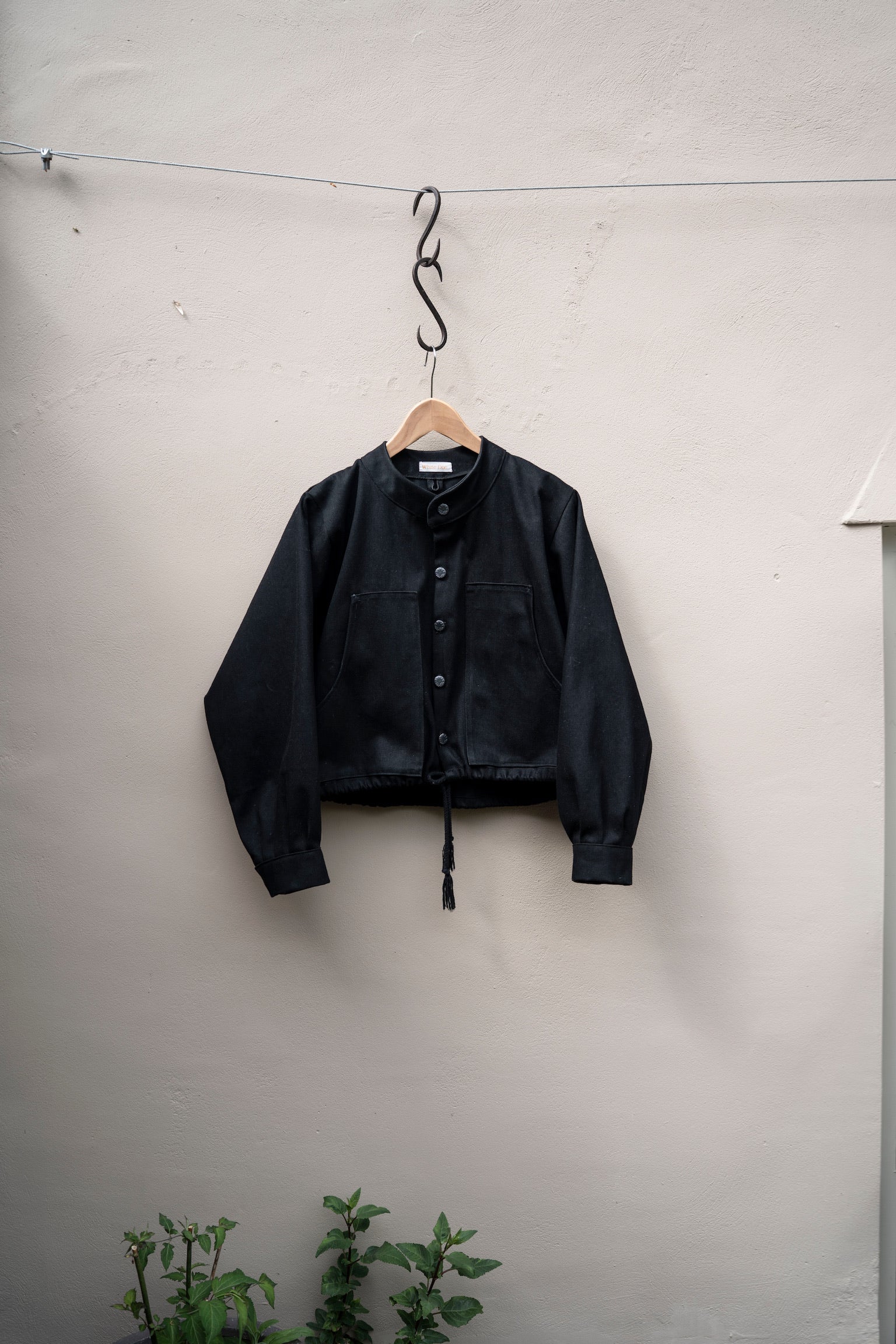 Stillwater rebel bomber jacket in black denim