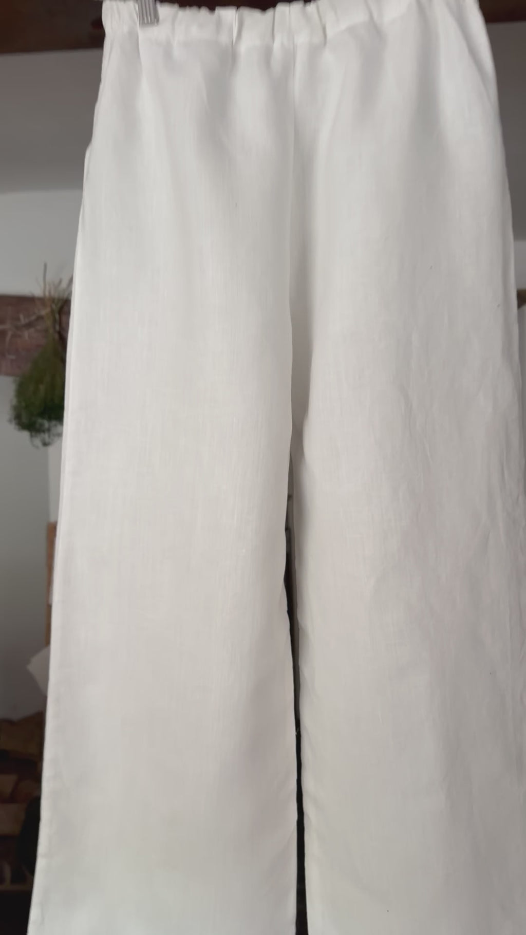 Hemp wide leg trousers