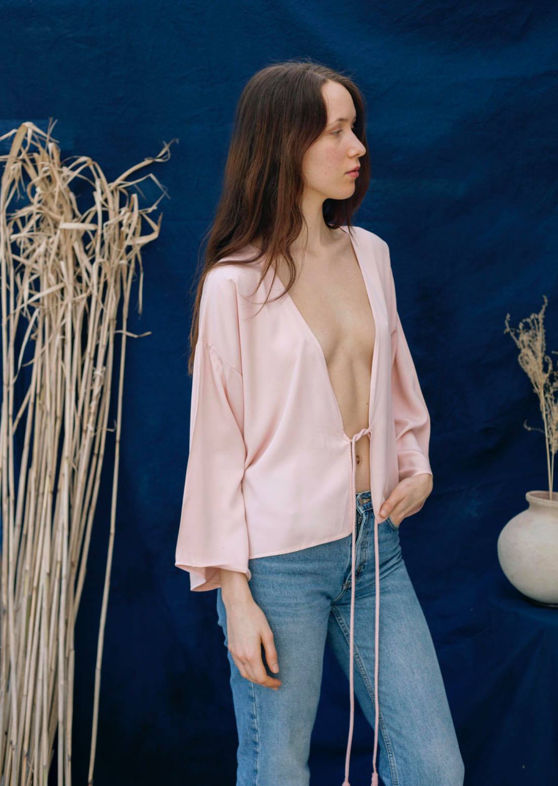 Bamboo Silk Wrap Top