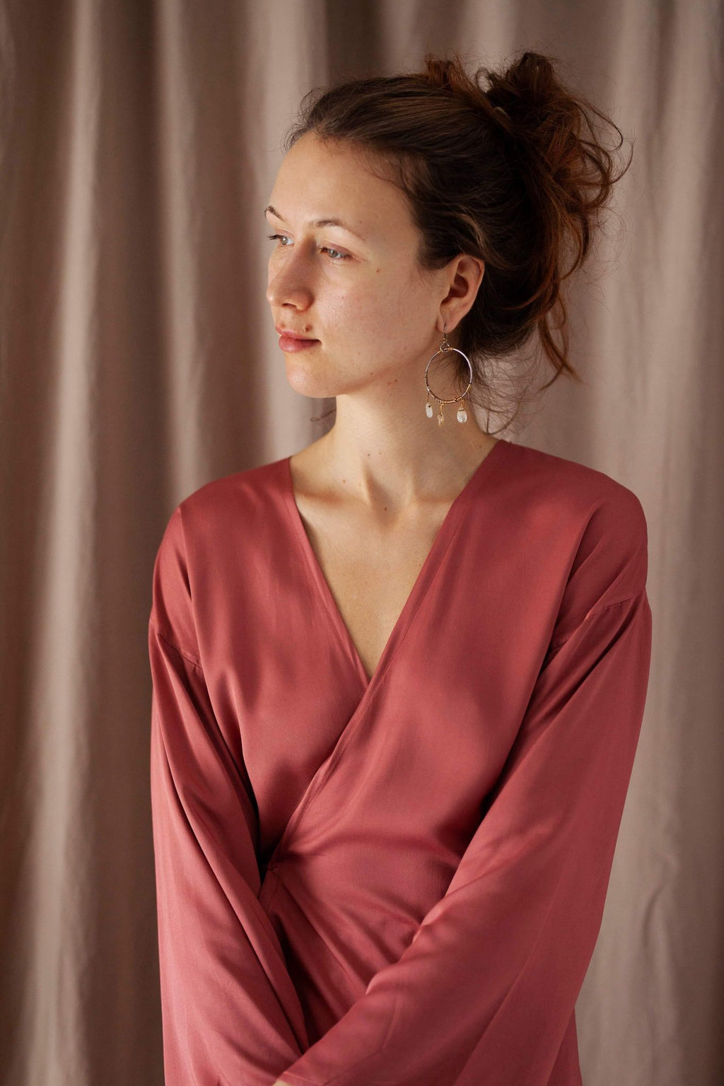 Bamboo Silk Wrap Dress ~ mini