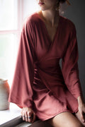 Bamboo Silk Wrap Dress ~ mini