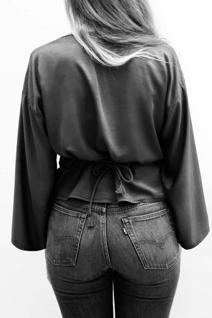 Bamboo Silk Wrap Top